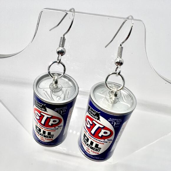 STP Oil Earrings - STP Accessories - Racing Accessories - Car Earrings - Mini - Picture 2 of 7